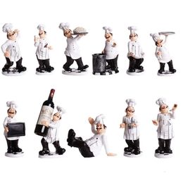 French Decorative Chef Figurine Ornaments - 3D Resin Home Decoration for Gourmet Kitchen Decorations & Collectible Housewarming 210811