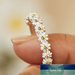 Sweet Daisy Flower Rings for Women Open Adjustable Ring Electroplating Cuff Wedding Engagement Rings Jewellery Gift Factory price expert design Quality Latest Style