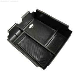 Car Central Armrest Seat Storage Organiser Trays Black Hidden Drawer Box Suitable for Santa Fe 19-20 Interior Accessorie