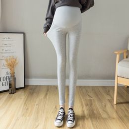 high waist Maternity Pants With Belt Pregnant Women Knit Leggings Maternity Clothes Pregnanc 20220225 Q2