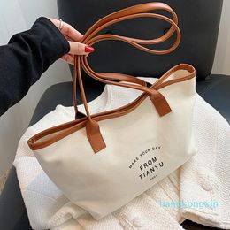 Evening Bags 2021 Summer Women Fashion Canvas Letter Casual Small Shoulder Lady Shopper Shopping Totes Designer Handbags