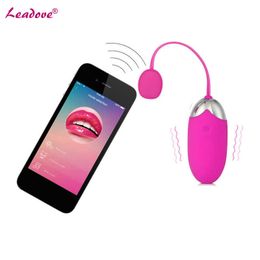 Smartphone App Wireless Remote Control Sex Egg USB Recharge Bluetooth Vibrator for Women Vibrating Sex Toys Jump Egg 14362HP P0818