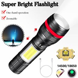 Flashlights Torches Portable Super Bright LED Rechargeable 26650 Battery 3 Modes Zoomable Aluminum Alloy Power Torch Light For Ca