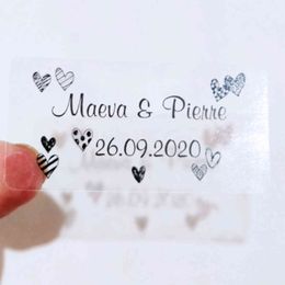 100 Personalised rectangular bubble Wand labels, wedding stickers, clear labels, custom name and names 210408
