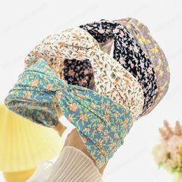 Fashion Flower Hairband Fresh Colour Headband Big Bowknot Headwear Turban Adult Hair Accessories Wholesale