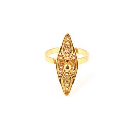 Ethiopian Wedding Gold Color Bride Band Ring Female Jewelry Accessories Nigerian Women Finger Rings