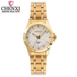 Chenxi Luxury Female Golden Clock Quartz Watch Women Watches Jewelry Ladies Gold Strap Wristwatch Fashion Quartz-watch Women's Q0524