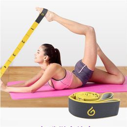 Women Yoga Pull Strap Belt Latex Elastic Dance Stretching Band Loop Yoga Pilates GYM Fitness Exercise Resistance Bands