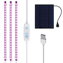 10/20/30W USB Solar Full Spectrum Plant Grow Light Strip IP65 Waterproof Greenhouse - Type D