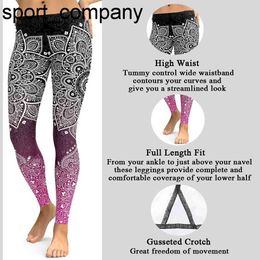 Mandala Leggings For Girls Sexy Sport Woman Tights Black & Pink Pants Soft Workout Clothing 2021 Leggings For Fitness
