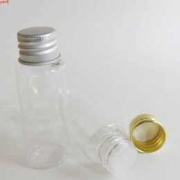 100 x 20ml Refillable Portable Clear PET Plastic Orifice Reducer Bottles with Aluminium Cap 20cc Empty Lotion Cosmetic Container