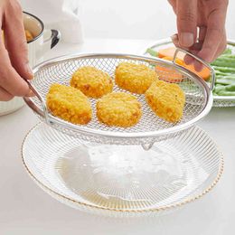 1pcs Kitchen Tools Stainless Steel Frying Basket with Handle Drain Drain Strainer