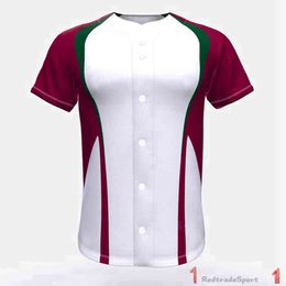 Customize Baseball Jerseys Vintage Blank Logo Stitched Name Number Blue Green Cream Black White Red Mens Womens Kids Youth S-XXXL 1F09B