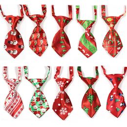 Christmas Pet Supplies Pet Dog Cat Xmas Neckties Bowties Santa Deer Dog Apparel Grooming Accessories Small-Middle Ties 100pcs