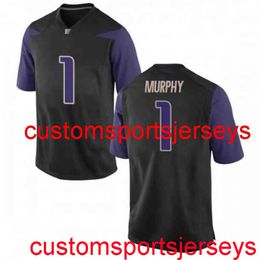 Stitched 2020 Men's Women Youth Byron Murphy Washington Huskies Black NCAA Football Jersey Custom any name number XS-5XL 6XL