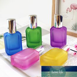 10PCS Colorful 30ml Glass Perfume Bottle With Sprayer Mini Refillable Empty Travel Spray Cosmetic Container