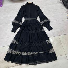 Early Autumn New National Fashion Retro Elegant Slightly Mature Style Long Dress Womens Patchwork Dress with Suspenders Bottoming Two-Piece