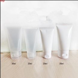 50pcsl 20 30 50 100 ml White Frosted Lucency Empty Plastic Tube bottles Refillable Cosmetic Cream Eye Gel Pack Containersgood qty