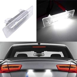 2 Pcs Transparent Frame Car LED Number Licence Plate Light Lamp Fit For Porsche Cayenne 996 986/911 Carreravo 3528SMD