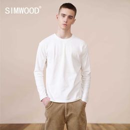 Spring Long Sleeve T-shirts Men Thick Soft Carbon Peach Tshirt Plus Size Brand Clothing SJ131279 210629