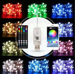 2021 new APP point control light string bluetooth symphony copper wire light cross-border hot-selling Christmas tree decoration marquee