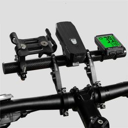 Bike Handlebars &Components Bicycle Carbon Tube Handlebar Extender Double Clamp Alloy Bracket Extension Light GPS Computer Parts Sell