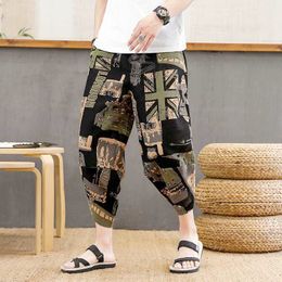 2021 New Harem Pants Men Trousers Joggers Casual Pants Men National Style Calf-Length Sweatpants Hip Hop Streetwear M-5XL X0723