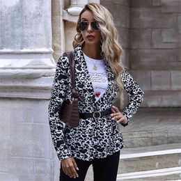 Foridol Heart Print Office Ladies Blazer Jacket Women V Neck Single Button Autumn Winter Streetstyle Casual Vintage Coat 210415