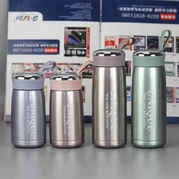 260/360ml Mini Thermos Bottle Stainless Steel Water Bottle Insulated Keep cold and Vacuum Flask for Coffee Mug Travel Cup 210809