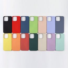 Liquid Silicone Coating TPU Phone Cases for iPhone 14 13 12 11 Pro MAX XS XR 7 8 plus SE 2 multi color