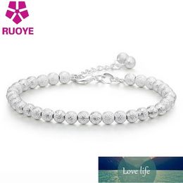 Women Jewelry New Fashion sterling silver Frosted Beads Bracelet Jewelry Adjustable Charm Bracelets For Factory price expert design Quality