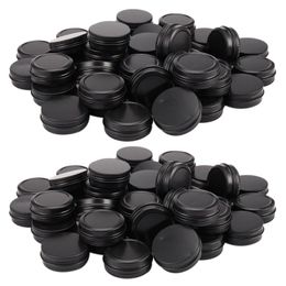 Storage Boxes & Bins Aluminium Tin - 80 Pack 1Oz / 30G Round Metal Container Screw Top Cosmetic Sample Containers Candle Tins