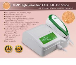 DHL Free CE NEW 5.0M Pixels High Resolution USB Skin and Hair Analyzer Analysis SkinScope HairScope