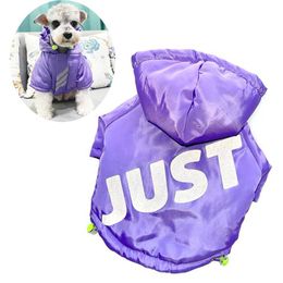 Winter Pet Clothes For Dogs Cats Waterproof Reflective Hooded Dog Coat Jacket Warm Puppy Pet Clothing French Bulldog Clothes 211007