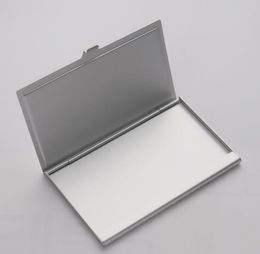 DHL50pcs Card Holders Sublimation DIY White Blank Aluminum Concave Position Rectangle Name Cards Boxes