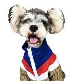 Spring Autumn Patchwork Pet Jackets Designer Dog Apparel Puppy Teddy Schnauzer Letter Jacquard Coats