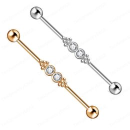 Industrial Piercing Jewelry Surgical Stainless Steel Ear Bars helix Barbells Tragus Earring For Women Men
