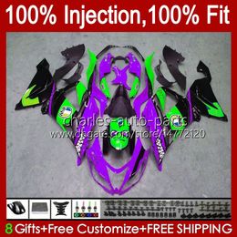 OEM Body For KAWASAKI NINJA ZX-636 ZX-6R ZX600 ZX 6R 6 R 636 600 CC 12No.120 ZX6R 13 14 15 2016 2017 2018 600CC ZX636 2013 2014 2015 16 17 18 Injection Fairings purple gloss