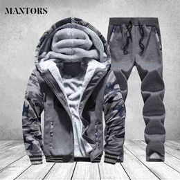 Winter Coat Men Casual Inner Fleece Thick Hooded Parka Clothing Brand Camouflage Windproof Warm Tracksuit Man Hoody Outwear 210916