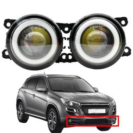 Fog light LED DRL Styling Lens Angel Eye Car Accessories headlights high quality with for Peugeot 4008 2012-2017