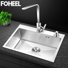 Bowl Above Counter Or Undermount Handmade Brushed Stainless Steel Kitchen Sinks