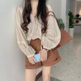 Women's Shorts 2021 Professional Hong Kong Style Retro Chic Salt Sweet Fried Street Two-Piece Suit For Women Spring And