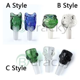 3 Styles Glass Bowls Smoking Accessories 14mm 18mm Male For Tobacco Water Bongs Dab Oil Rigs Pipes