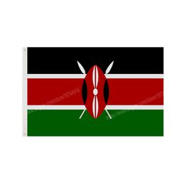 Kenya Flags National Polyester Banner Flying 90 x 150cm 3 * 5ft Flag All Over The World Worldwide Outdoor can be Customized