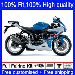 Injection Bodys For SUZUKI Factory blue GSXR 600 750 CC GSXR600 K11 11 12 13 14 15 16 17 23No.341 GSXR-600 GSXR750 600CC 750CC 2011 2012 2013 2014 2015 2016 2017 OEM Fairing