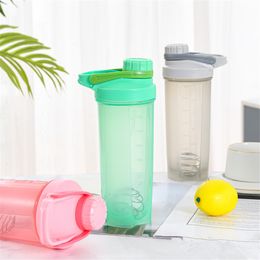 Protein Shaker Water Bottle Mixer Plastic Cup Drinkware 700ml/23oz 500ml/17oz Tumbler Free Whisk Sports Powder Milk No Leakage Lock Lid BPA-free