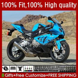 Injection Mould Kit For BMW Bodywork S-1000RR S 1000RR 1000 RR S1000-RR 2015-2018 Cyan black 20No.100 S1000 RR 2015 2016 2017 2018 Body S1000RR 15 16 17 18 OEM Fairings