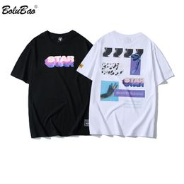 BOLUBAO Men T-Shirts Summer Brand Personality Men T Shirts Men's Trend Street Original T-Shirt With Print 210518