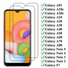 9H Protective Tempered Glass Film for Samsung Galaxy A01 A10e A20e A10 A20 A30 A40 A50 A60 A70 A80 A51 A71 Note 5 3 3 2 S7 S6 S5