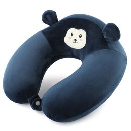 U-shaped Pillow Neck Protection Travel Memory Foam Cute Cartoon U-shaped Pillow Neck Cervical Car Lunch Break Pillow F8112 210420